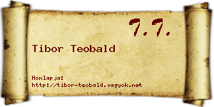 Tibor Teobald névjegykártya